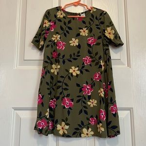 Green Floral Swing Dress
